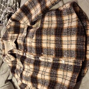 True Religion Kids Plaid Shirt - Black, Cream, and Brown